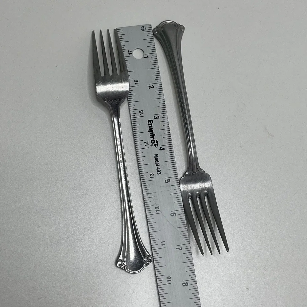 Serco SEO8 Palm Stainless Dinner Fork Scroll Tip Korea Set 2 7.25